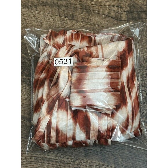 Banana Republic One Shoulder Dress Womens Size 4 Multi Linen‎ Ruffle Tie Waist - Picture 14 of 14